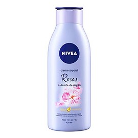 NIVEA Crema Corporal Humectante Senses Rosas y Aceite de rgan (400 ml), 24 horas Humectacin Profunda y rpida absorcin delicado aroma a rosas para...  
