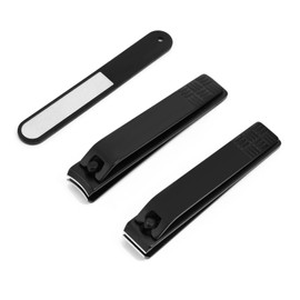 NOVERBEASTE OMLYER Nail & Toenail Clipper Set, Nail Clippers for Thick Ingrown Nails, Ultra Sharp Fingernail & Toenail Cutters for Seniors, Men & Women (Black)