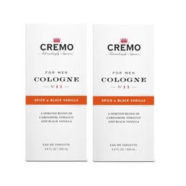 Cremo Astonishingly Superior Cologne for Men No. 11, Spice & Black Vanilla, 3.4 fl oz (Pack of 2)