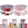 72 Pieces Jelly Fabric Roll 2.5 Inch Roll up Fabric