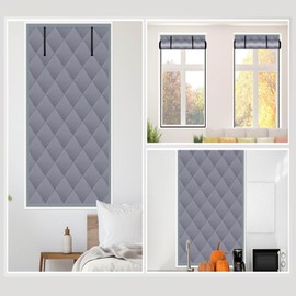 Bouasgh Winter Insulated Window Cover Thermal Insulated Window Blanket With Fastener Window Insulation Kit For Winter Keeping Warm Curtains (A, 96 * 66cm)