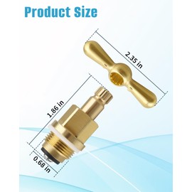 PK1100 Brass Globe Valve Stem and Bonnet Kit with Handle Fit for Arrowhead Hose Bibs, Boiler Drains, Sill Faucets
