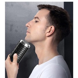 Mini Rasuradora Portátil Afeitadora de Bolsillo para Hombre - Afeitadora Rasuradoras Eléctrica Recargable para Hombre Portatil - Mini Shave Cortadora Maquinilla de Afeitar Eléctrica para Hombres (Negro)
