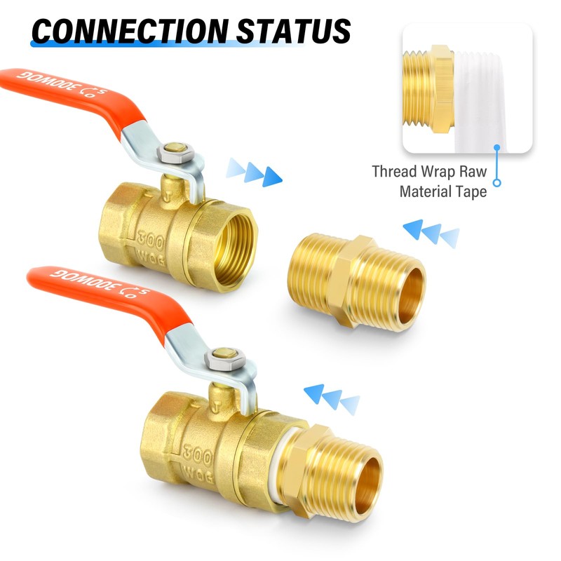 TAILONZ PNEUMATIC 1 x brass mini ball valve kit, 3/4