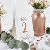 Luck and Luck Rose Gold Wedding Table Numbers 1-12