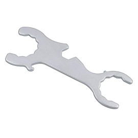 Beer Faucet Wrench Thicken Size Stainless Steel Superior Tool Multi-function Spanner Wrench for Tap Beer Tower Coupler Multi-Use Faucet Key Tool Removal Silver