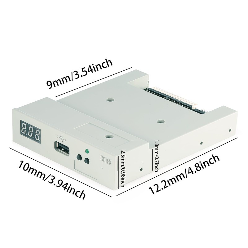 Gotek Floppy Emulator SFR1M44-U100, 3.5" Floppy Floppy Drive Emulator, USB