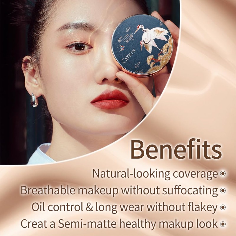 CATKIN X SUMMER PALACE Foundation for Mature Skin, Full Coverage