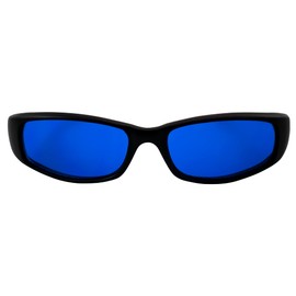 NEW ATTITUDES - Stylish Sunglasses - Blue Lenses, MATTE Black Frame