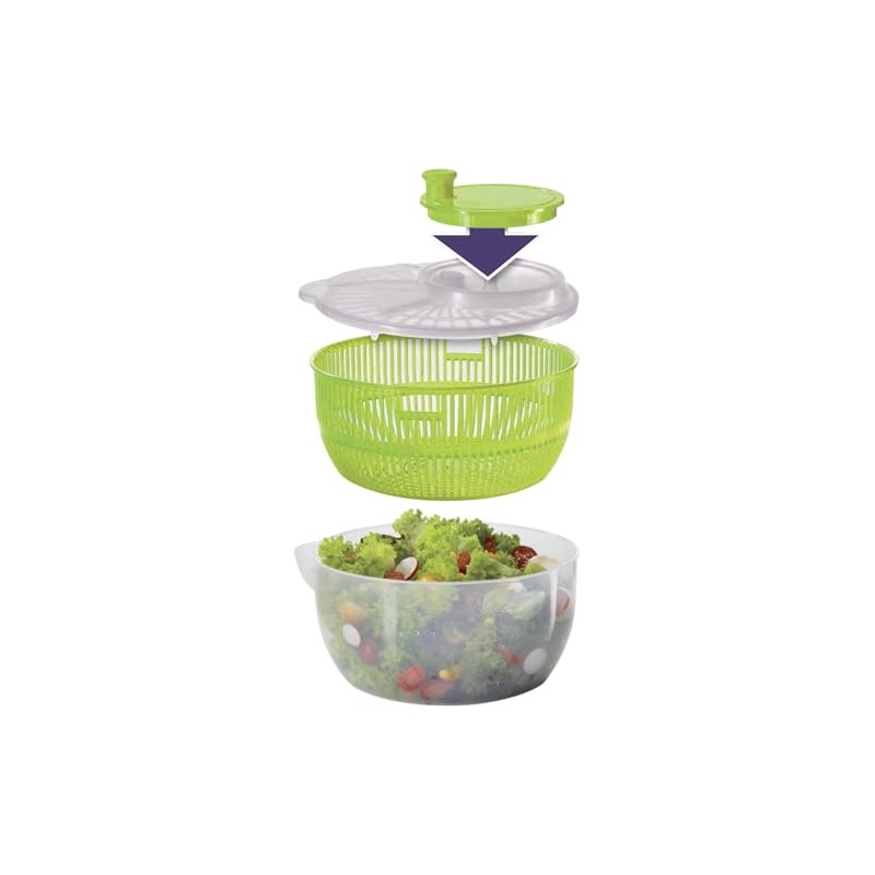 METALTEX 252147006 Salad Spinner Plastic Green