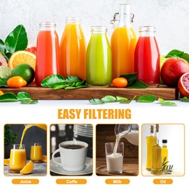 Mesh Filter - 200 Mesh Strainer 75 Micron Strainer for 5 Inch Filter Funnel Fine Filter for Cooking Oil Milk Juice Wine Cheese Whey Grease Coffee 1 Piece