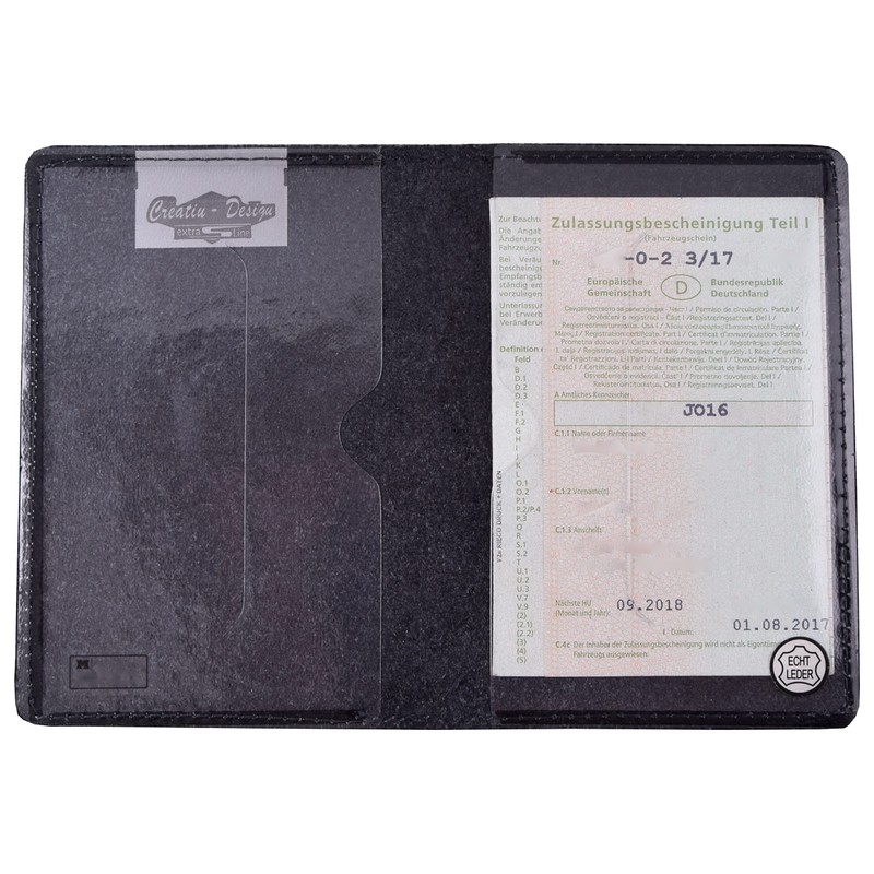 orgaexpert Car Licence Case, Genuine Leather Car Registration Card Holder,