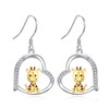 DAYLINLOVE Giraffe Earrings 925 Sterling Silver Giraffe Earrings Giraffe Jewellery