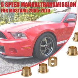 YIBEICO 5PCS Shifter Bush Bushing Kit for Mustang 2005-2010 T5WC TR3650 5 Speed, Remote Bronze Shifter for Ford Mustang 2005-2010 V6 & GT Applications,Improved Shifting Precision