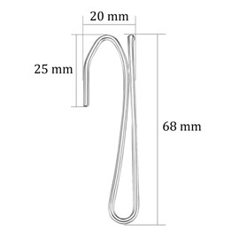60pcs Stainless Steel Drapery Hook and Pin for Pleated Drapes Deep Prong Hooks for Pencil Pleat Curtains Window Door Bathroom Curtain Hooks