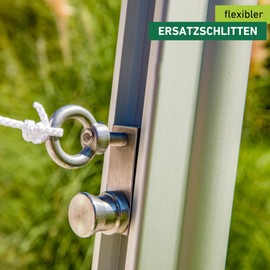 Windhager Premium Replacement Sun Sail Pole Silver Stainless Steel Height Adjustable for Attaching a Sun Sail Second Sledge for Premium Sun Sail Pole