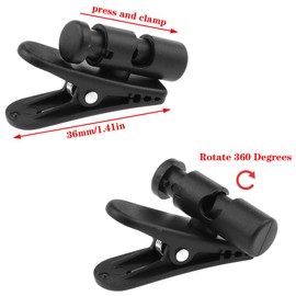 AYLIFU 2PCS Large Rotatable Headphone Clips Portable Earphone Cable Clips Suitable for 2-4 mm Mobile Phone Earphones, Walkie-Talkie Earphones and MP3 Earphones