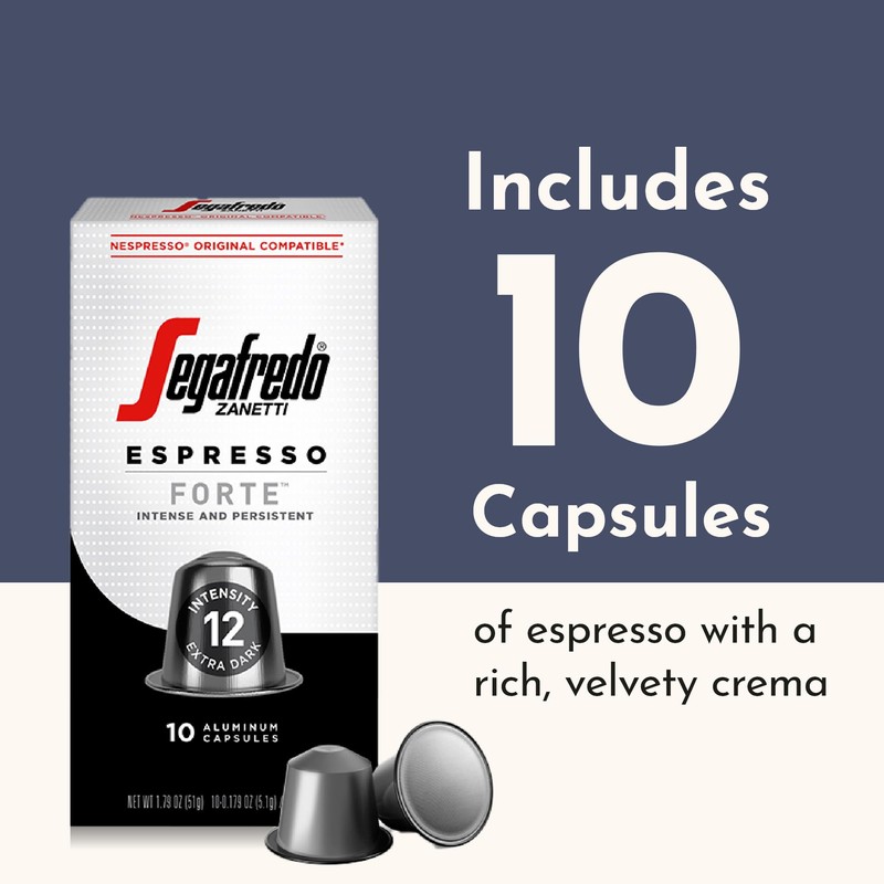 Segafredo Zanetti Espresso Capsules – Aluminum Pods for Nespresso Original
