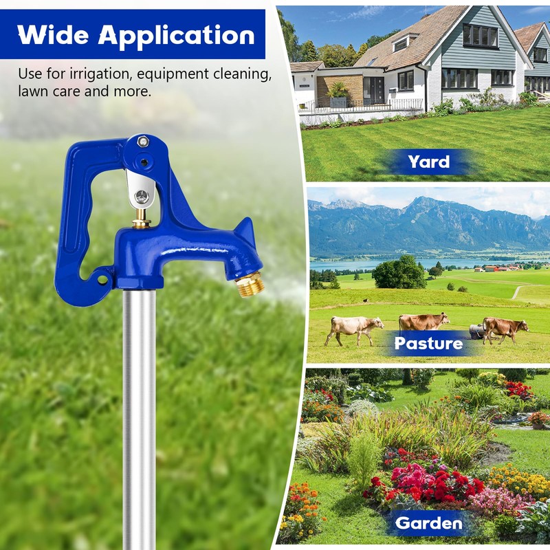 4.25FT Frost Proof Yard Hydrant,Freezeless Frost Free Outdoor Water Hydrant,3/4"