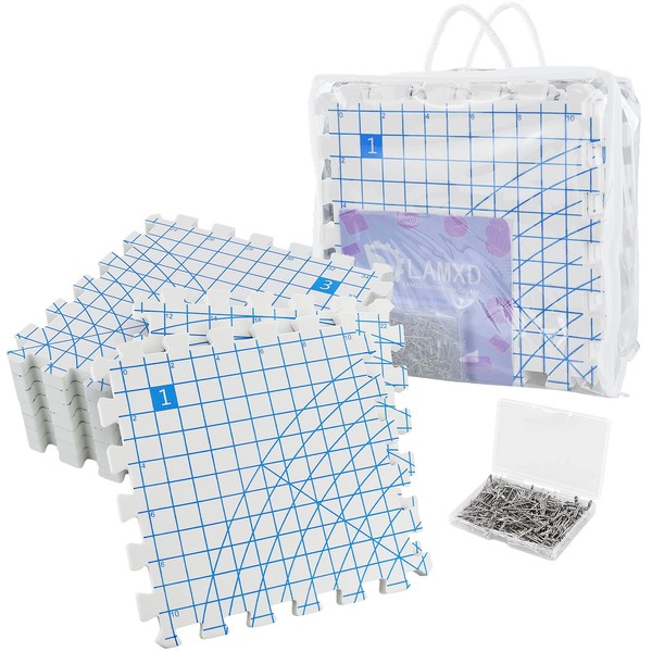 LAMXD Blocking Mats for Knitting - Extra Thick Blocking Boards