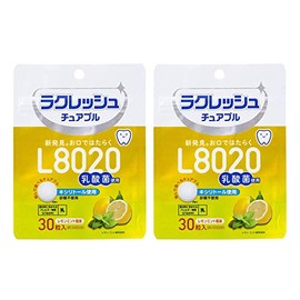 Lacreche L8020 Lactic Acid Bacteria Chewable Lemon Mint Flavor Oral Care 30 Tablets x 2 Bags