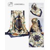 LEBOOBELL Womens Head Scarf Satin Hair Scarf Printed Square Scarf