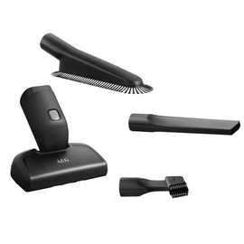 AEG AKIT18 Home and Car Kit für FX9 Akku-Staubsauger (Erweiterungsset, Zubehör, Detailreinigung, für Zuhause und Auto, Aufbewahrungsbox, Elektrosaugbürste, Möbelbürste, Fugendüsen, schwarz)