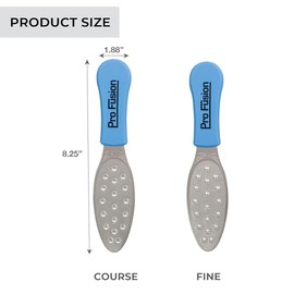 ForPro Pro Fusion - Lima de pedicura de acero inoxidable para talones y pies (21 cm)