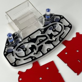 Large Size 24 x 18 cm Arylic Ant Nest, Ant Farm, Ant Habitat, Formicarium with Built-in Arena "Platform" (Black)