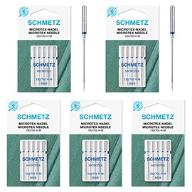 SCHMETZ: Microtex 130/705 H-M Sewing Machine Needles (Thickness 60) Pack of 25