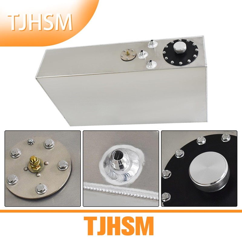 TJHSM Fuel Cell Tank Slim Aluminum Race/Drift 15 Gallon 57L