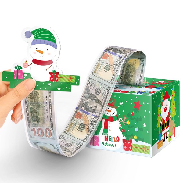 Linelglobal Christmas Money Box for Cash Gift Pull Out, Christmas