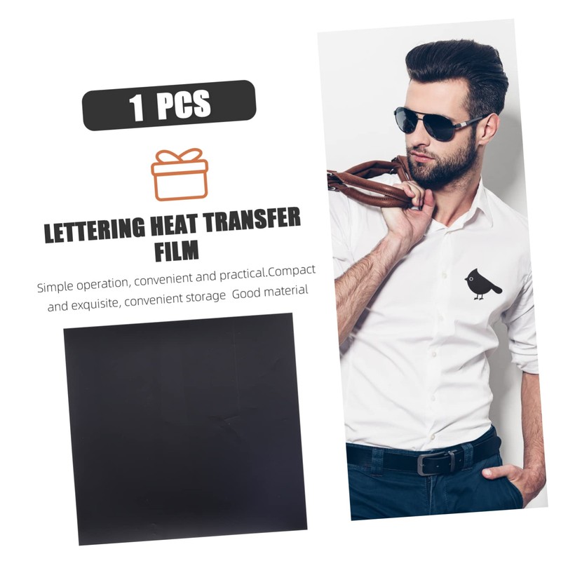 Operitacx Schwarze Wärmeübertragungsvinyl Wärmeübertragungsfolie Gravurfolie Diy-bastelfolie Bekleidungsfolie Mehrzweck-pyrograph-folie