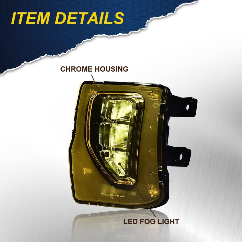 ALLGOOD LED Fog Lights w/Bulbs, Compatible with Chevy Silverado 1500