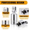 3PCS Universal Joint Socket Set, 1/4” 3/8” 1/2” Drive Swivel