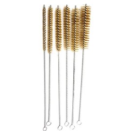 feedal 6 Pcs Brass Tube Cleaning Brush Wire Brush Set Cleaning Polishing Tool Brass Wire Brush Set for Pipe Tube Cylinder Bores Cleaning Hand Tool