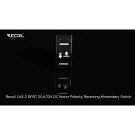 Recoil LAS2 DPDT 20A 12V DC Motor Polarity Reversing Momentary Rocker Switch