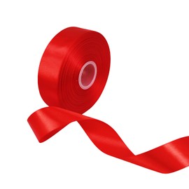 BEAUTOPE 100 Yards Red Satin Ribbon for Gift Wrapping Flower Bouquets Wedding Decoration Crafts (Red, 1.5 inch)