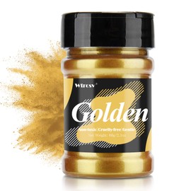 Mica Powder Golden, Wtrcsv 2.1oz/60g Epoxy Resin Pigment Natural Soap Colouring Powder Dye for Epoxy Resin, Soap Making, Slime, Bath Bombs, Makeup, Nail Art etc.