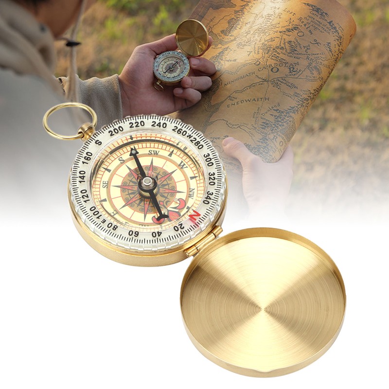 Compass Copper Luminous Rotatable Waterproof Direction Pointing Equipment for Outdoor
