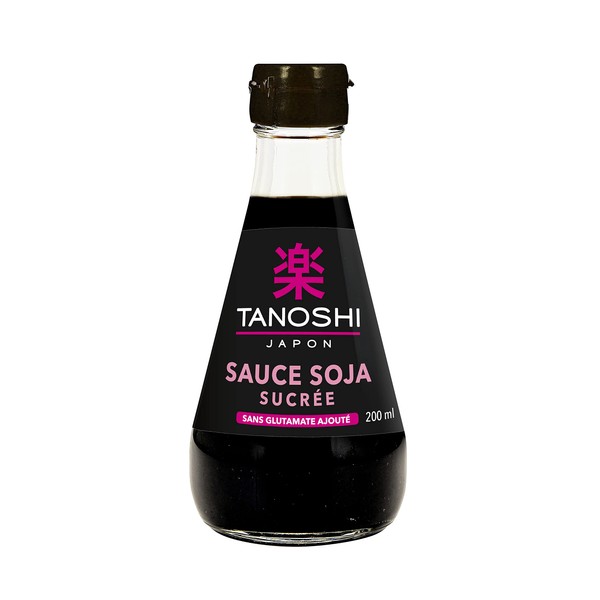 TANOSHI - Sauce Soja Sucrée - Sans Glutamate Ajouté, Flacon Pratique de 200ml