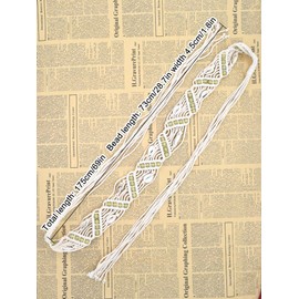 TeeYee Women's Boho Style Dress Waist Belt Tassel Belt Rope Braid Wooden Beads Waistband Tie Belt Narrow Belt, Beige-270