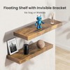 Vervida® Rustic Brown Floating Shelves for Wall Heavy-Duty Wall Storage