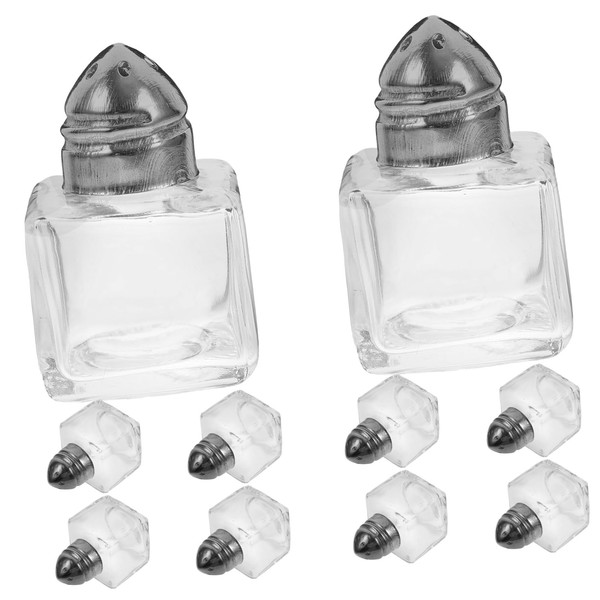 Ipetboom 10Pcs Mini Spice Jar Portable Seasoning Containers Transparent Pepper