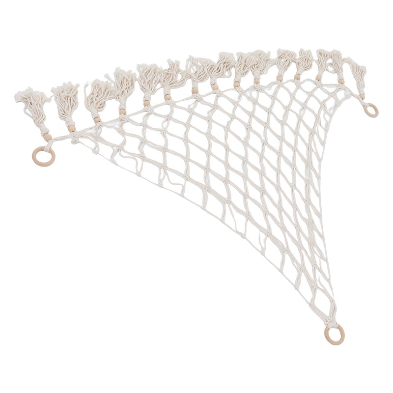 Storage Hammock Triangular Bohemian Style Cotton Rope Weaving Stuffed Animal