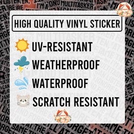 (3Pcs) I'm A Multitasker Clear Sticker Sarcastic Funny Quote Saying Decal Waterproof Vinyl Stickers Adult for Laptop Kindle Car Tumbler Water Bottle Bike Skateboard - Size 3”x2.2”