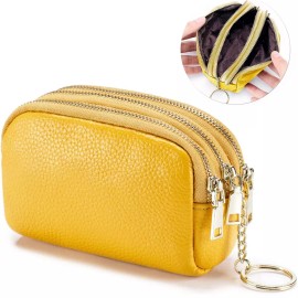 Unbranded Womens Small Change Purse Coin Wallet Leather Zipper Card Holder Clutch Keychain