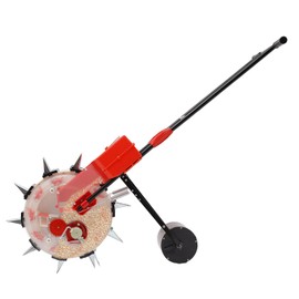 YIYIONCE Hand-Push Roller Seeder Upgrade Manual Seeder Hand Seed Spreader with 10 Nozzles Corn Planter & Fertilizer Applicator for Planting Corn Soybean Peanut Spacing 6.3 in| US Stock