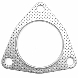 Muffler Gasket, 1 Piece, Triangular φ3.0 inches (76 mm), Pitch 4.0 inches (103 mm), Turbo Gasket, Exhaust Gasket, Flange Gasket, Metal Ring, Ceramic, Muffler Gasket, For Motorcycles, Engine Cover,