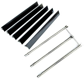 Direct Store Parts Kit DG229 Replacement for Weber Genesis Silver/Gold B&C, Spirit 700 Grill Burner & Heat Plate (SS Burner + Porcelain Steel Heat Plates)